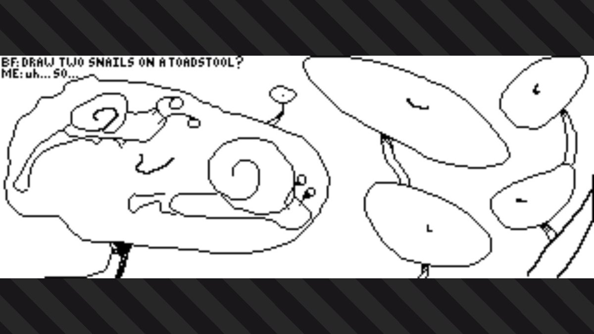 FrazCat9's tweet photo. BF: DRAW TWO SNAILS ON A TOADSTOOL?
ME: uh... so...

#pixelArt #snailArt #Splatoon2Art #Splatoon2 #NintendoSwitch https://t.co/eP1YTMdwZv