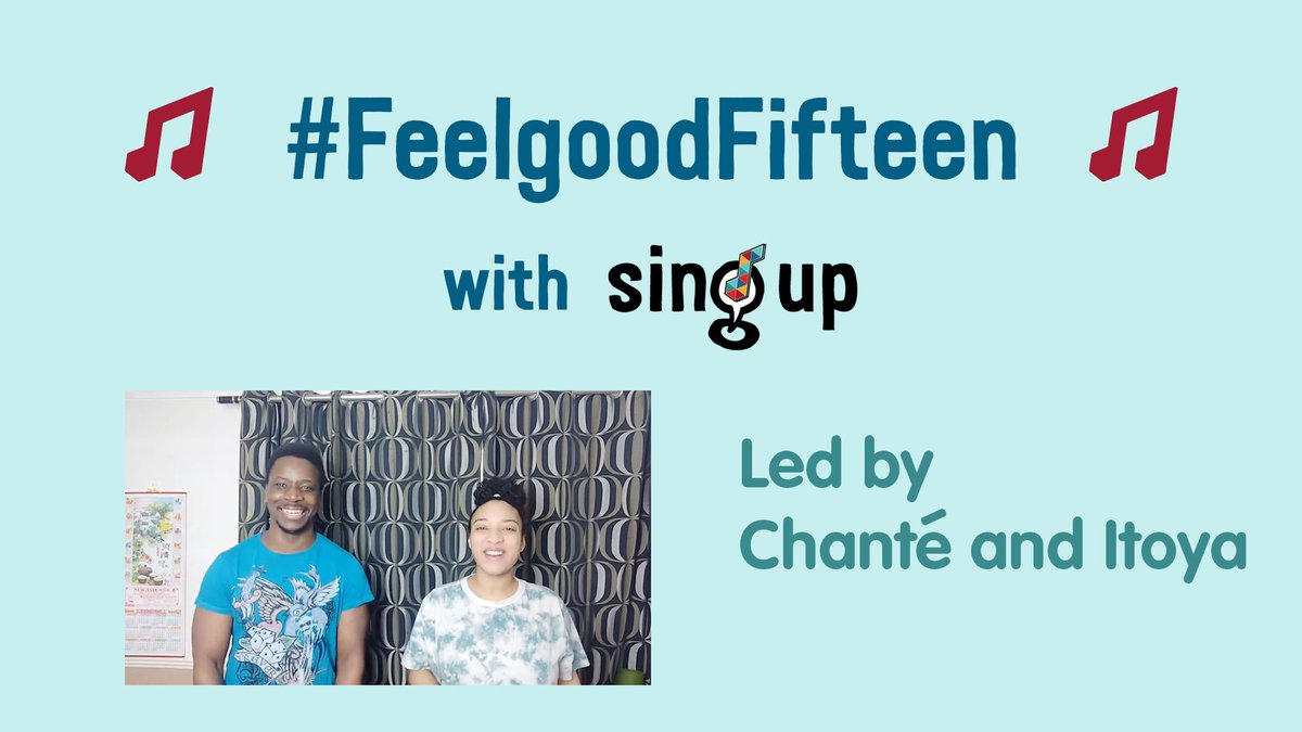 Sing Up (@singuptweets) on Twitter photo Thanks to <a href="/chantefaucher/">Chanté Faucher</a> and <a href="/Itoya_Osagiede/">Itoya Osagiede</a> for a fantastic session this morning! We hope you all enjoyed singing and getting moving. If you missed it, you can catch up anytime on Sing Up at Home or YouTube 🌟 #BeHappy
👉 bit.ly/FeelgoodFifteen
👉 youtu.be/7HXVprqOQlQ Thanks to <a href="/chantefaucher/">Chanté Faucher</a> and <a href="/Itoya_Osagiede/">Itoya Osagiede</a> for a fantastic session this morning! We hope you all enjoyed singing and getting moving. If you missed it, you can catch up anytime on Sing Up at Home or YouTube 🌟 #BeHappy
👉 bit.ly/FeelgoodFifteen
👉 youtu.be/7HXVprqOQlQ