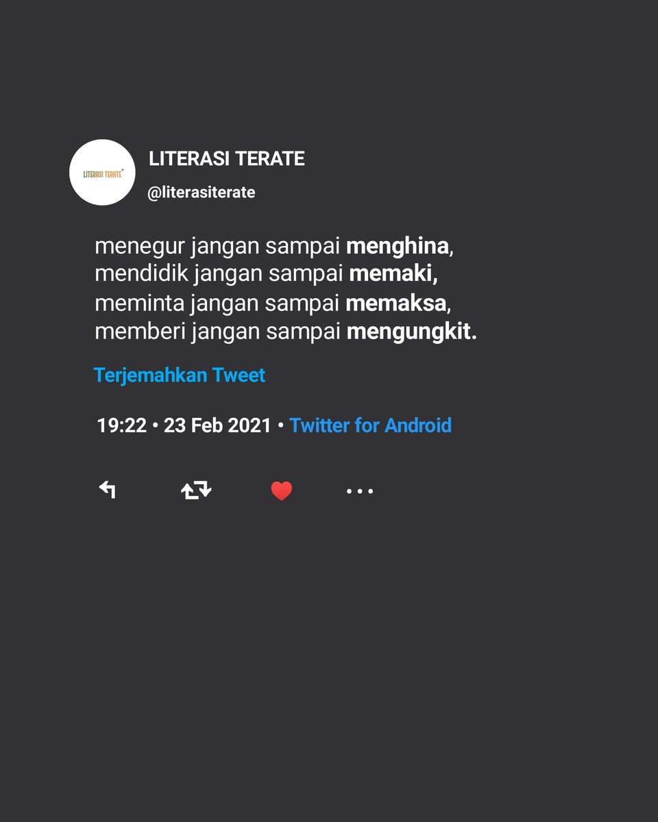 literasiterate's tweet photo. menegur jangan sampai menghina, mendidik jangan sampai memaki, meminta jangan sampai memaksa,
memberi jangan sampai mengungkit.🤍
.
.
📝  @literasiterate
#psht #terate #pshtnews #literasiterate #literasi_terate #editorpshtsenusantara #serdadupsht #loyalitasterate https://t.co/kI8Dn4P5br