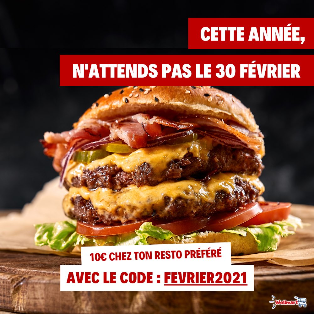 🔥 10€ OFFERTS - Cette année, n'attends pas le 30 février pour profiter du code FEVRIER2021 !

Offre disponible jusqu'au 28/02/2021 inclus.

#Wellmart #Toulouse #Livraisonadomicile #ClickandCollect #FoodToulouse #Food #CodePromo