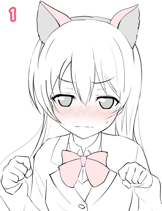 猫耳海未ちゃんに色塗って欲しい絵をリプで番号教えてください! 