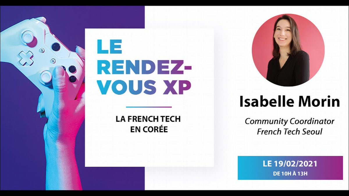 📢 La VOD du dernier #RendezVous XP sur la French Tech en Corée avec <a href="/_IsaMorin/">Isabelle Morin</a>, coordinatrice communautaire chez <a href="/FrenchTechSeoul/">La French Tech Seoul</a>, est disponible sur notre chaine Youtube ! 🎙️

👉 swll.to/vaKxy4V