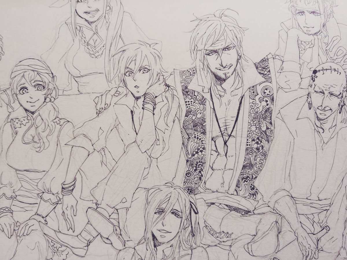 十数年前に描いてたオリジナル。性癖の煮こごり。 