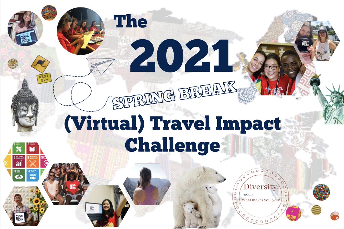 This spring break may be in the confines of your home, but you can still expand your horizons, tackle social issues and get your voice heard! Applications open for <a href="/YourBigYear/">Your Big Year</a> (Virtual) Travel Impact Challenge: 16-20 years old. bit.ly/3khPHX0