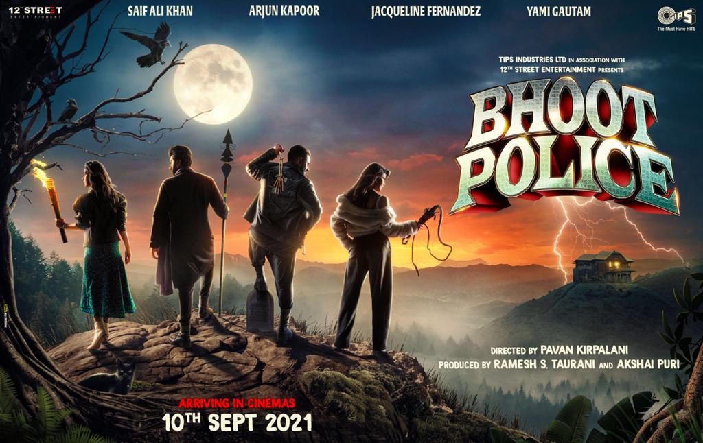 rameshlaus's tweet photo. Get ready to scream with laughter! #BhootPolice arrives on 10th Sep 2021..
#NewNormalIsParanormal
#SaifAliKhan @arjunk26 @Asli_Jacqueline @yamigautam @jaavedjaaferi
@RameshTaurani @puriakshai #PavanKirpalani #JayaTaurani
@tipsofficial #12thStreetEntertainment
#BhootPolice https://t.co/GViAQhcjx5
