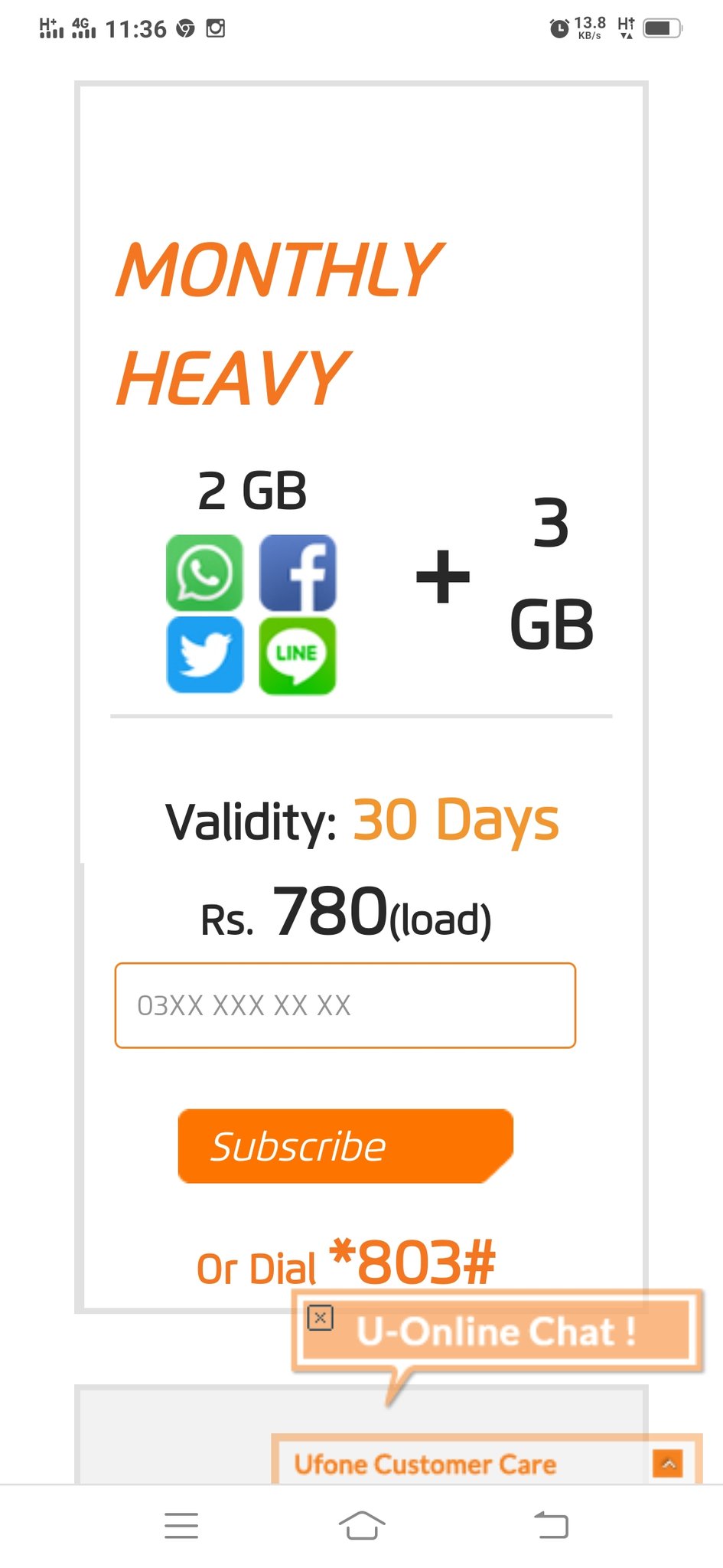 Ufone live chat