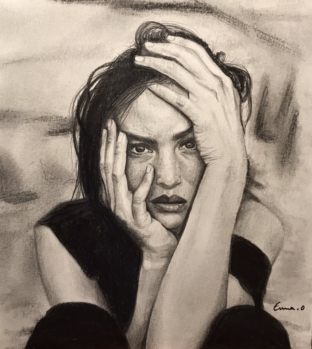 Emmaorganero's tweet photo. Monica #art #artist #drawing #dessin #portrait https://t.co/egEcJsVT2g
