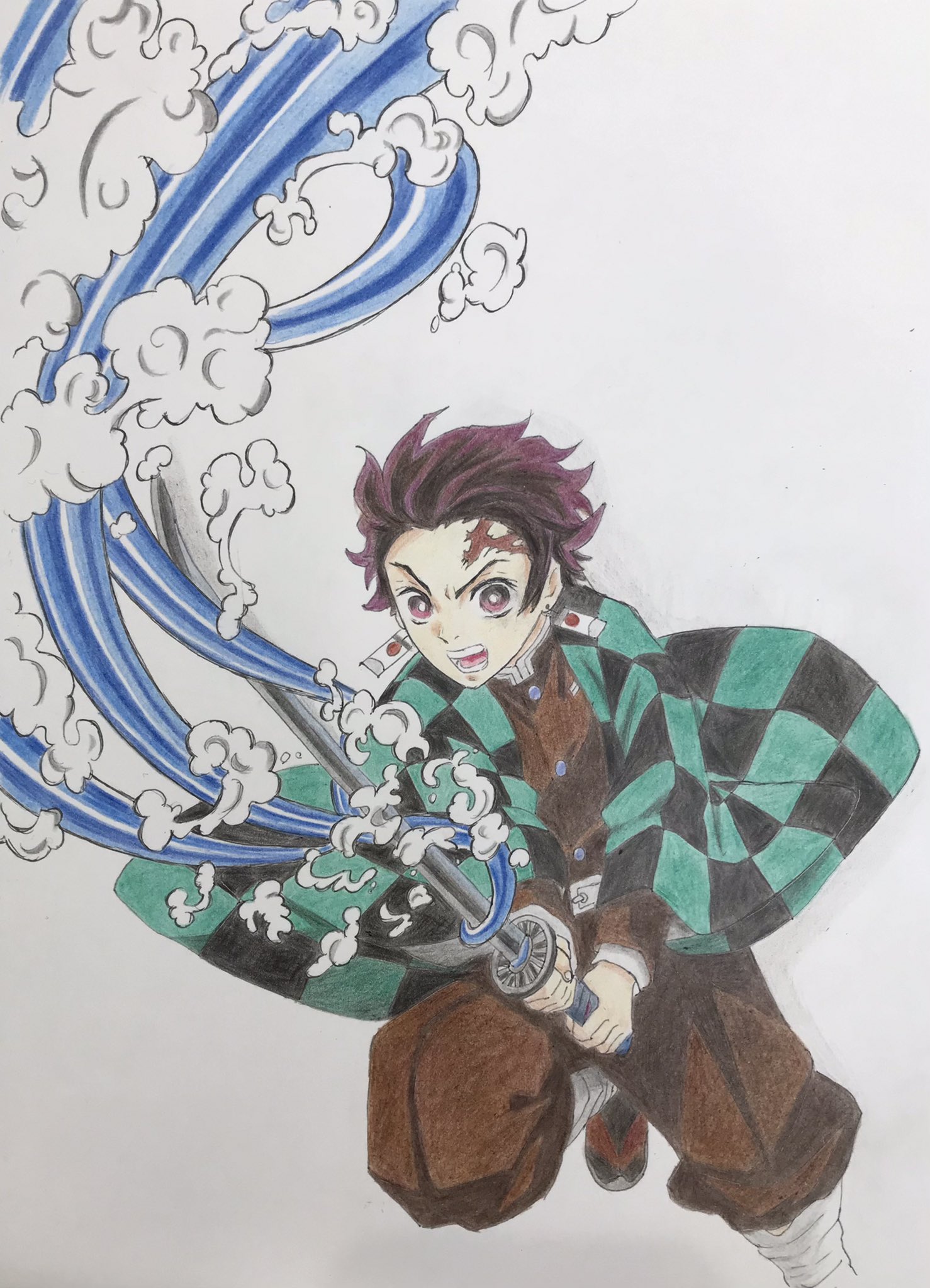 あっつ 初めて動きのあるイラストに挑戦 むずっ 躍動感ってどうやって出すんだろ 鬼滅の刃イラスト 炭治郎イラスト 模写イラスト 鬼滅の刃好きさんと繋がりたい 色鉛筆イラスト 鬼滅の刃模写 T Co Dbtrvurudc Twitter