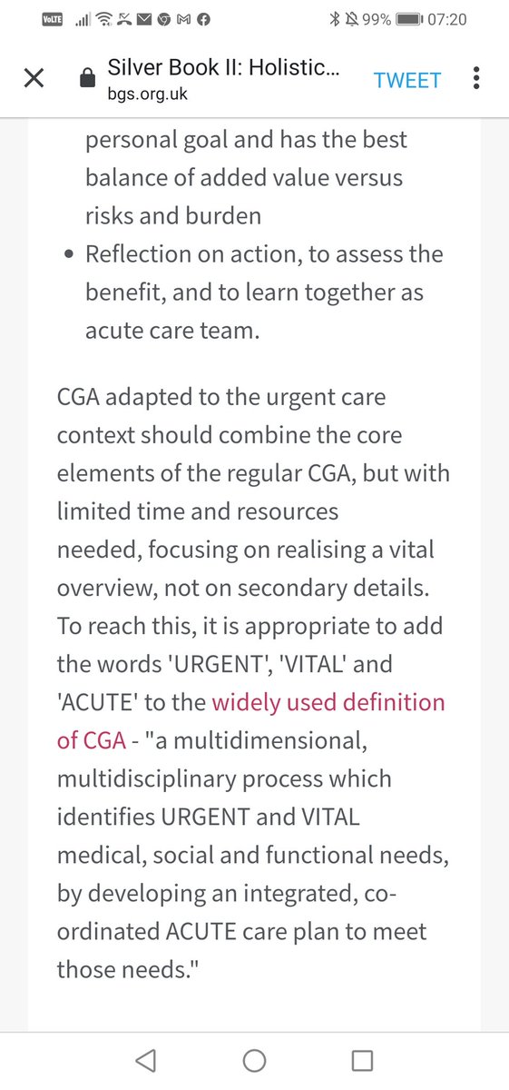 LucyLew79's tweet photo. @Gerisoc #silver📖2 URGENT CGA & ACUTE care plan for first 72 hours following acute episode. Essential for #frontdoor clerking older adults & for determining "#BIGsick" vs #littlesick" for urgent response teams & what to focus on to keep the person at home #frailtysupporteam https://t.co/RR9sD5yJtd