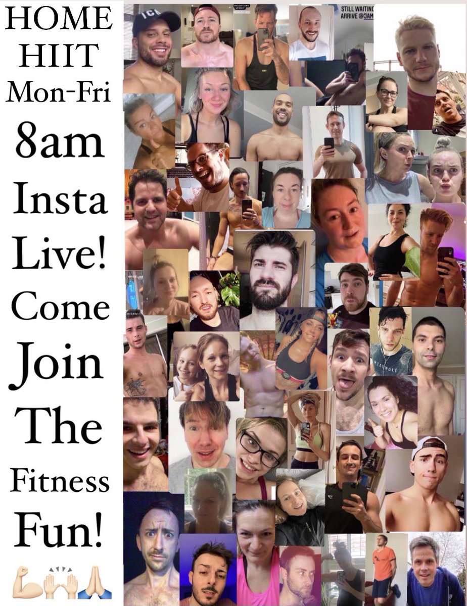 Coaching home HIIT classes every week day at 8am Insta Live. Join this lot and get involved. #fitness #homehiit #hiit #workouts