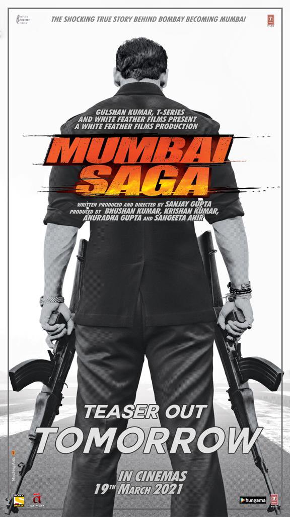 fcbollywoodoffl's tweet photo. Get ready for the biggest Saga of the year, #MumbaiSaga, teaser out tomorrow🔥👍

@TheJohnAbraham 
@_SanjayGupta #BhushanKumar
@Tseries #WhiteFeatherFilms @MsKajalAggarwal @prateikbabbar @manjrekarmahesh @GulshanGroverGG @SunielVShetty @rohitroy500 @samirsoni123  @Shaadrandhawa https://t.co/XjGvVYxEUp