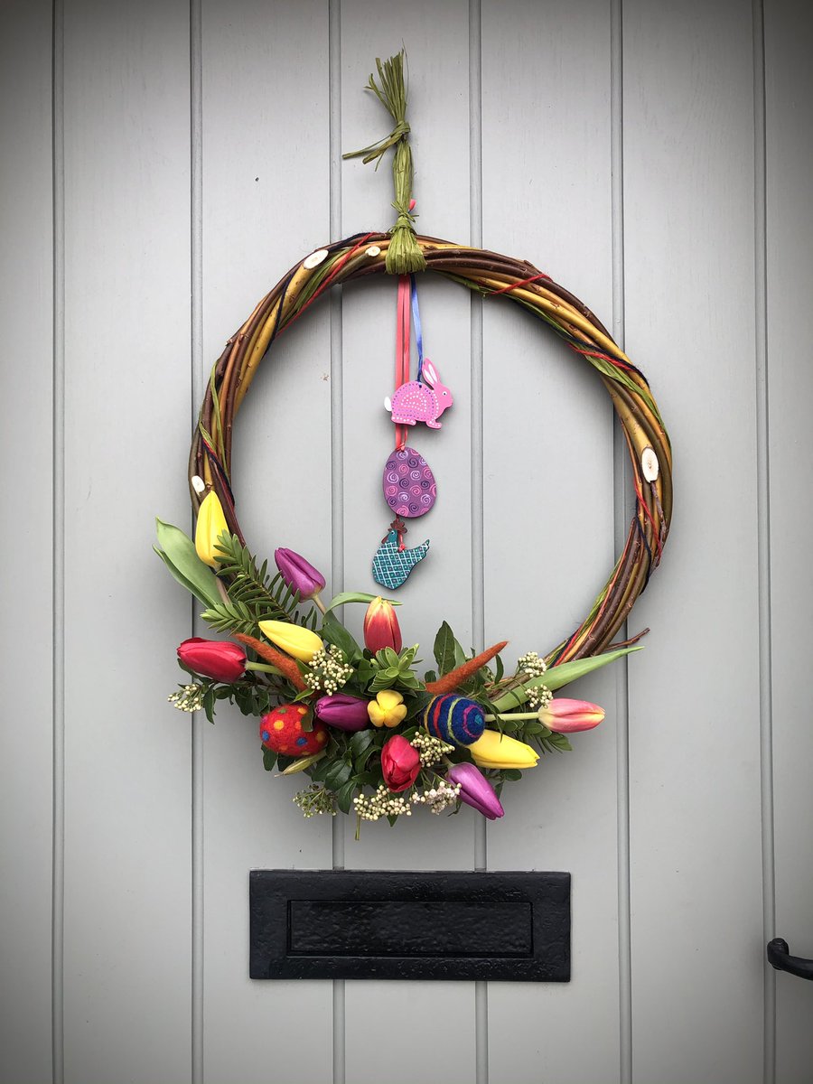 EASTER WREATHS (kits or ready-made). Designed with step-by-step training video or created by the fantastic team at <a href="/AcademyofFloral/">British Academy of Floral Art</a> £25 each. All proceeds to <a href="/Hospiscare/">Hospiscare</a> To order email Jessica.macan@me.com or call 01392 431567