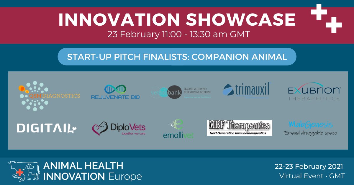 AHInnovation's tweet photo. The Innovation Showcase is now LIVE at #AHInnovationEU! 20 start-ups are presenting their innovations to a panel of judges for the Innovation Award. Tune in to take part in choosing which companies take home the audience-judged ‘People’s Choice Award’!

#animalhealth #innovation https://t.co/i1gkk6Xjw7