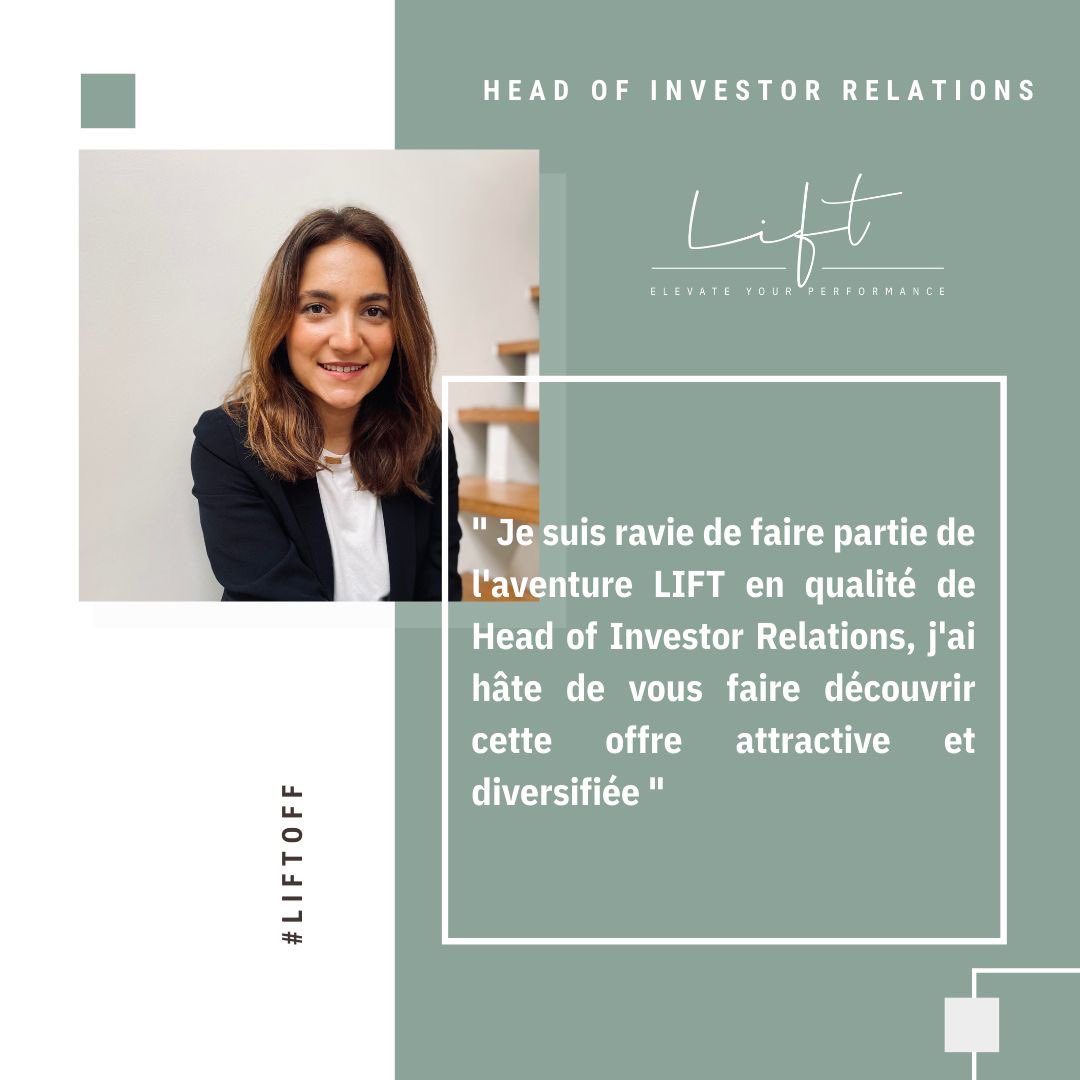 Welcome Adèle ! 
LIFT vous présente Adèle LE MAGOARIEC, nouvelle Head of Investor Relations.