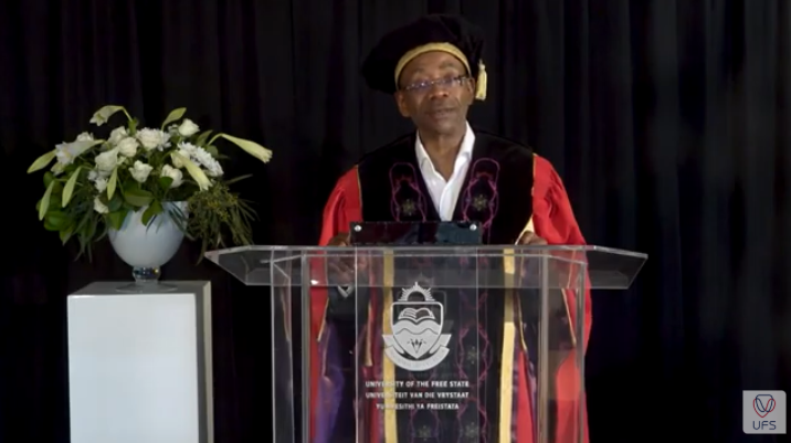 UFSweb's tweet photo. Prof @Bonang_Mohale: Equality is something that affects everyone and has the potential to benefit everyone. 

#UFSGraduation2021 | #UFSVirtualGraduation | #ProudlyKovsies https://t.co/sDaQppv06v