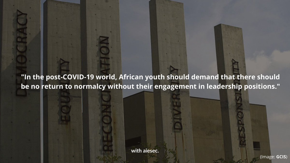 The role of youth in governance and leadership in a post-COVID-19 world.

Article by GILBERT M. KHADIAGALA: africaportal.org/features/role-…

#Integrity #Leadership #Action #AIESEC