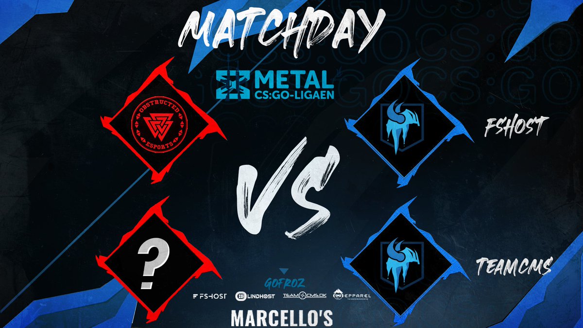 XIESPORTGG's tweet photo. MATYCHDAY IN METAL LIGAEN 
We are so proud of our two Academy teams both teams are ready to play in the Semi final of their division #GoFroz

Froz @fshostme 
🆚 @ObstructedE Div.4
⏲️19:00

Froz @teamcmsdk 
🆚Bootleg Globals Div.5
⏲️19:00 https://t.co/lFEtz801NE