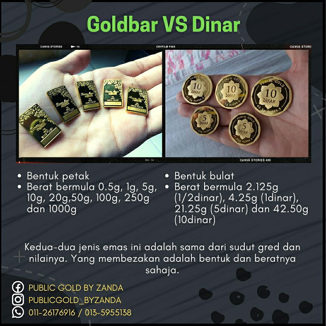 Masita Ali On Twitter Ramai Yang Tanya Apa Beza Goldbar Dan Dinar Antara Goldbar Dan Dinar Mana Satu Lebih Elok Disimpan Sebenarnya Kedua Dua Jenis Emas Ini Sama Sahaja Fungsi Gred Dan Harganya