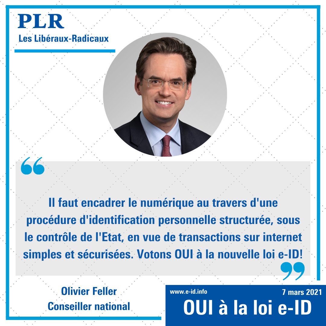 PLR_VD's tweet photo. Loi fédérale sur les services d’identification électronique.
#OUI à plus de sécurité et de simplicité en ligne ! OUI à la loi E-ID le #7mars !
#plr #plrvd #votations #7mars #eIDoui #eIDja @E_ID_Info @FDP_Liberalen @PLR_Suisse https://t.co/TOd3GJmQbt