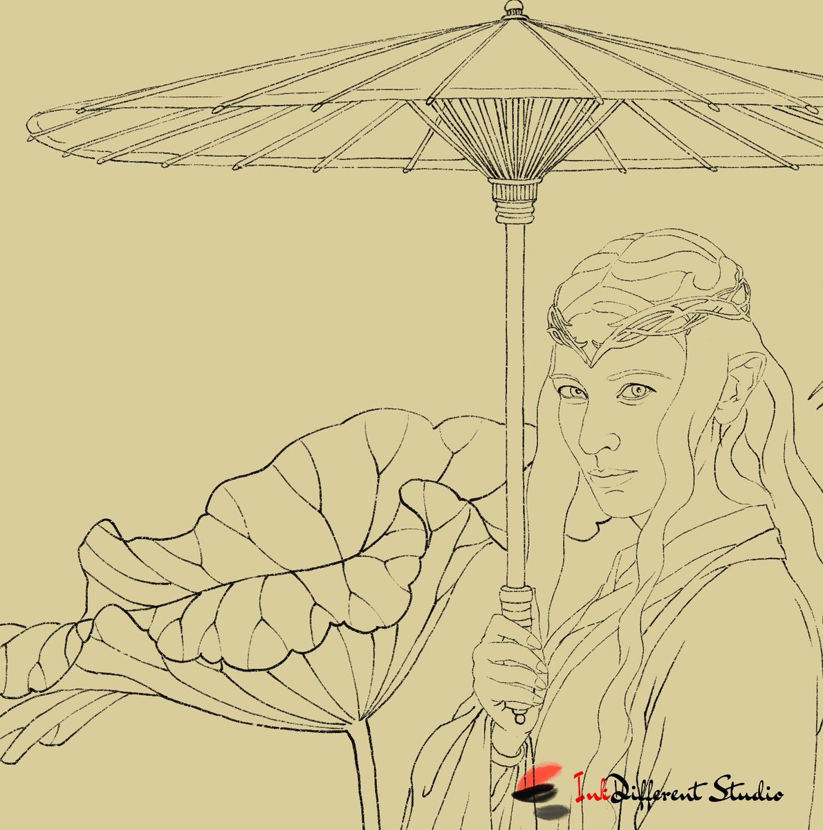 Fiona_Ink's tweet photo. Live streaming this afternoon - continuing with Queen Galadriel's oriental adventure! 13h CET+1 at https://t.co/0EG731HP3N #livestreaming #painting #traditionalart #art #inkdifferentstudio https://t.co/QiH1o7aCmm