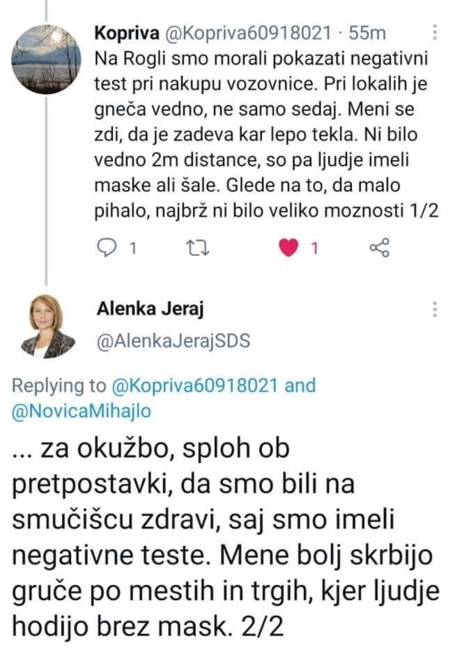 Poslanki SDS Alenki Jeraj se je zgodil lapsus.

Kdo sestavlja mrežo Twitter profilov, ki napadajo kritike stranke SDS, si preberite v našem tretjem članku iz serije o astroturfingu! podcrto.si/astroturfing-3…