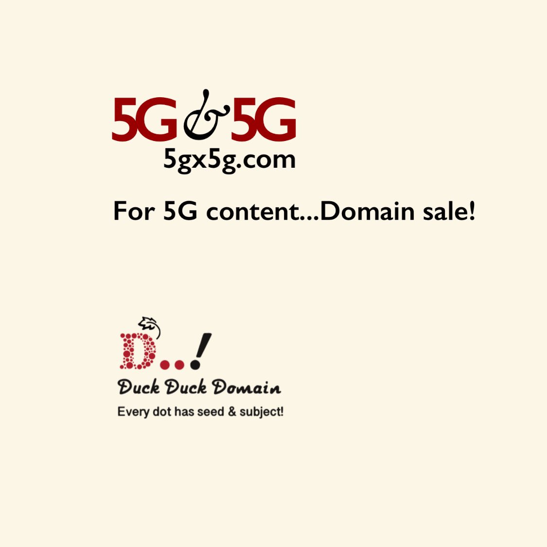 duckduckdomain's tweet image. This domain is for 5G people...

Short and easy domain for sale!

5gx5g.com
duckduckdomain.com

#5g #duckduckdomain #duck_duck_domain #short #smart #domainsale