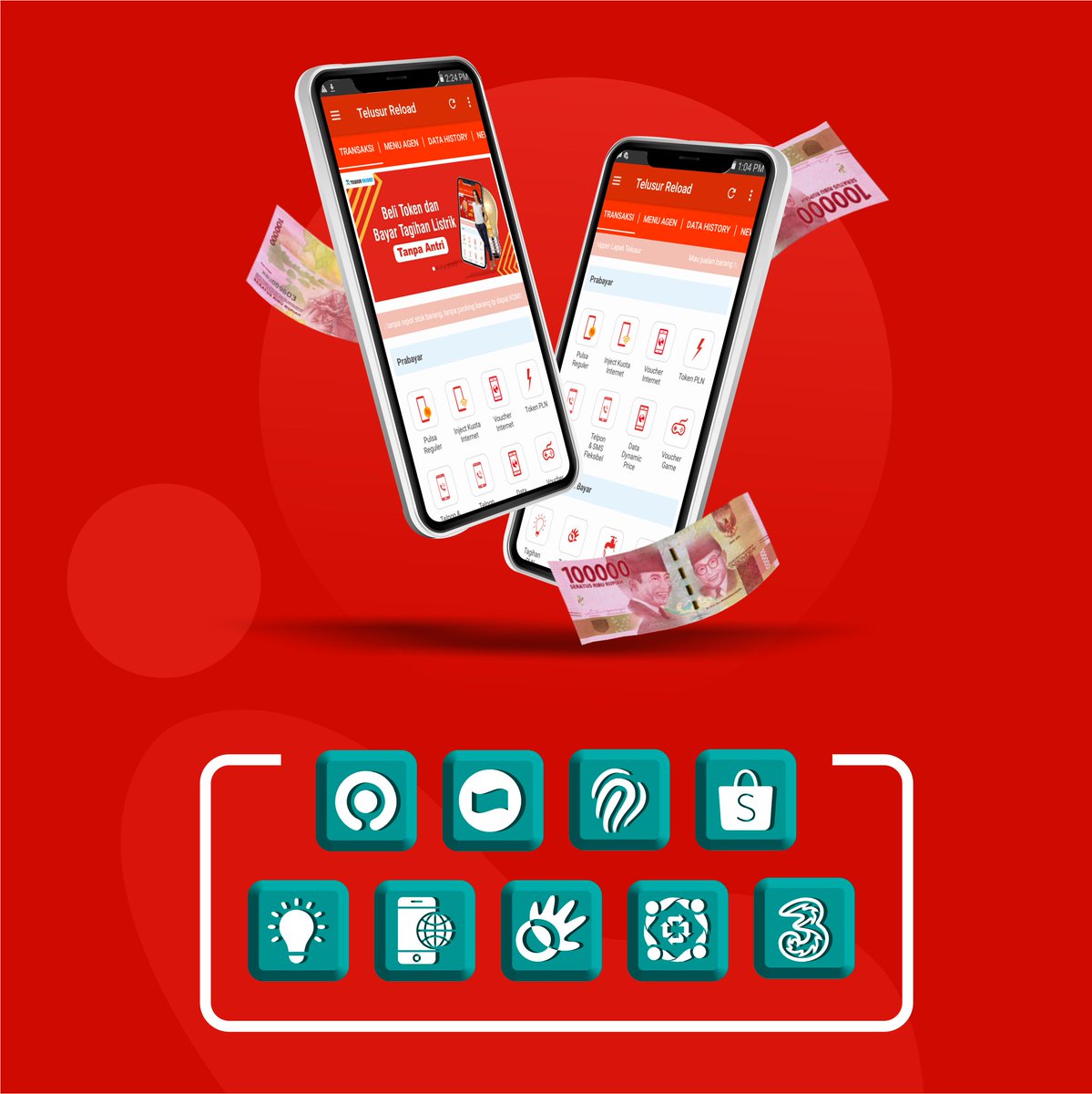 Telusur_Reload's tweet image. Berbagai kebutuhan digital kamu dapat teratasi dengan Aplikasi Telusur Reload
...
#telusurreload #serverpulsa #jualanpulsa #jualpulsaonline #jualkuotainternet