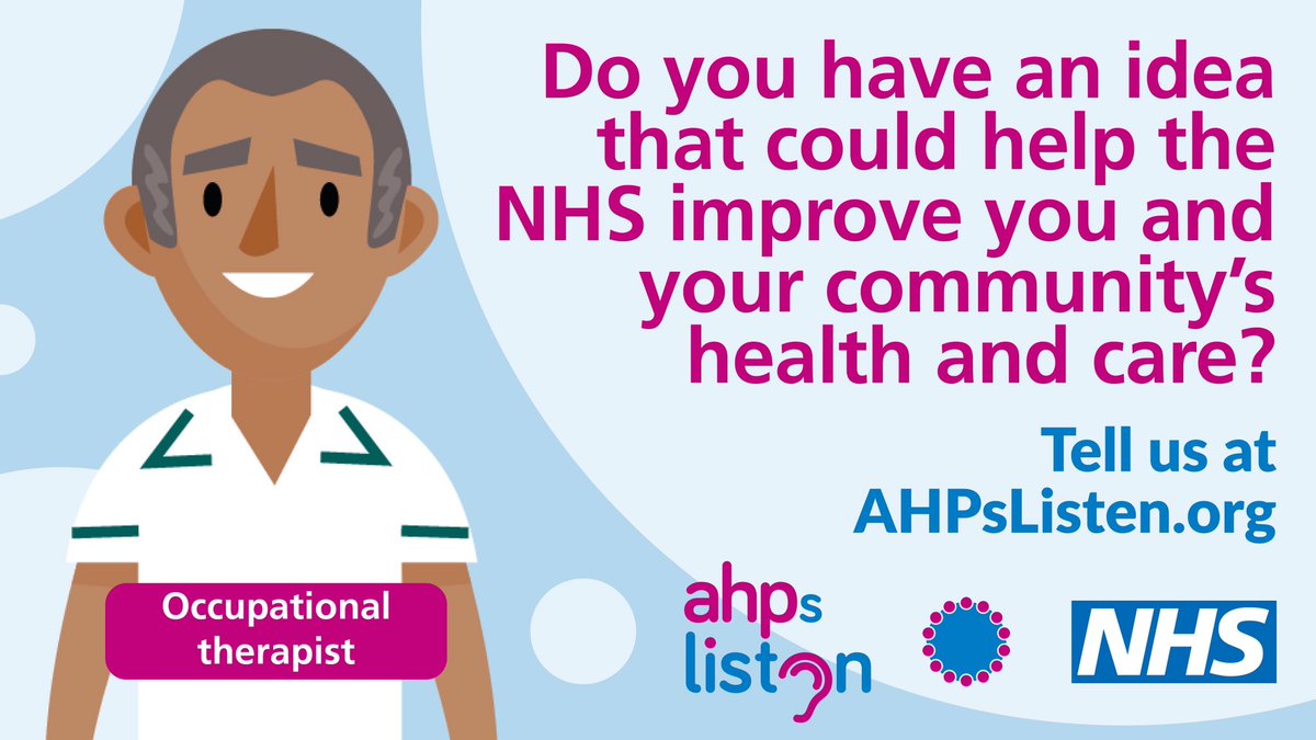 Had your say yet? Listening is the first step to improvement #OccupationalTherapists #AHPStrategy #AHPsLISTEN