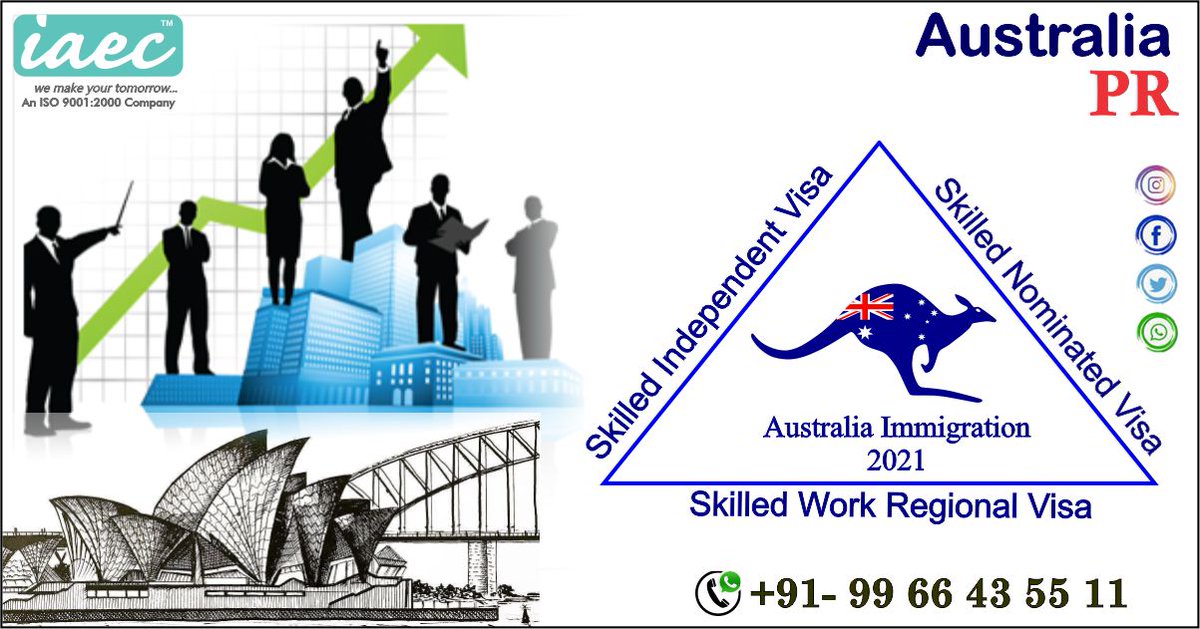 Ready to reach Australia in 2021? 
Explore popular permanent resident options...
#australiaimmigration #praustralia #SkilledIndependentVisa #SkilledNominatedVisa #SkilledWorkRegionalVisa