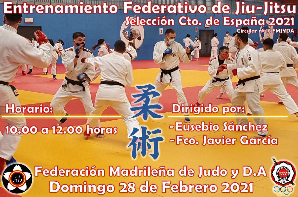 🥋 Evento importante 🥋 A falta de la posibilidad de hacer campeonatos, toca entrenamiento federativo en las instalaciones de @JudoMadrid donde se hará el equipo madrileño para el Campeonato de España. Ahí estaremos para conseguir el primer objetivo: Campeonato de España 💪🏻