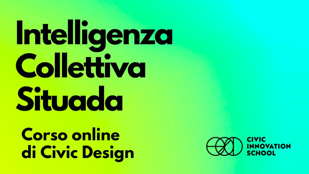 <a href="/civicwise/">CivicWise</a> <a href="/CivicWise_IT/">CivicWise Italia</a> Civic Design | Intelligenza collettiva situata

🟠👉 civicinnovation.school/civic-design-i…

#civicdesign #designcivico
c <a href="/CivicWise_IT/">CivicWise Italia</a> <a href="/civicwise/">CivicWise</a>