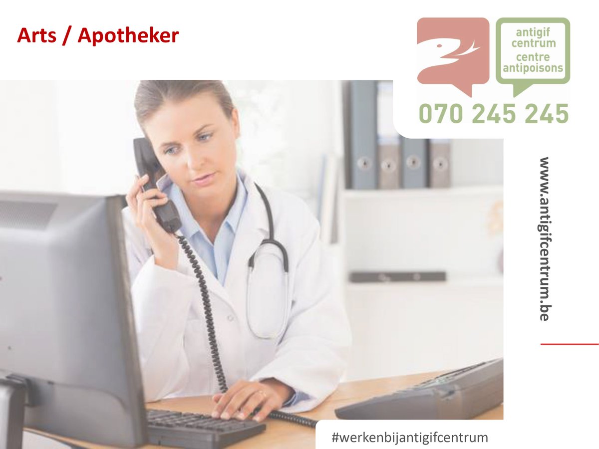 Wil je: 
👉vanuit een eerstelijns- en expertiserol mensen met toxicologische problemen helpen? 
👉onderzoeken? 
Ben je: 
👉arts/apotheker? 
👉de persoon die we zoeken? 
Klik door naar: bit.ly/37jJUe6
<a href="/aktweetsbe/">Artsenkrant</a> <a href="/VlaamsApoNet/">VlaamsApoNetwerk</a> <a href="/apothekerBE/">deapotheker</a> <a href="/HealthBuzzBE/">HealthBuzz.be</a> <a href="/FAGG_be/">FAGG</a> Please RT