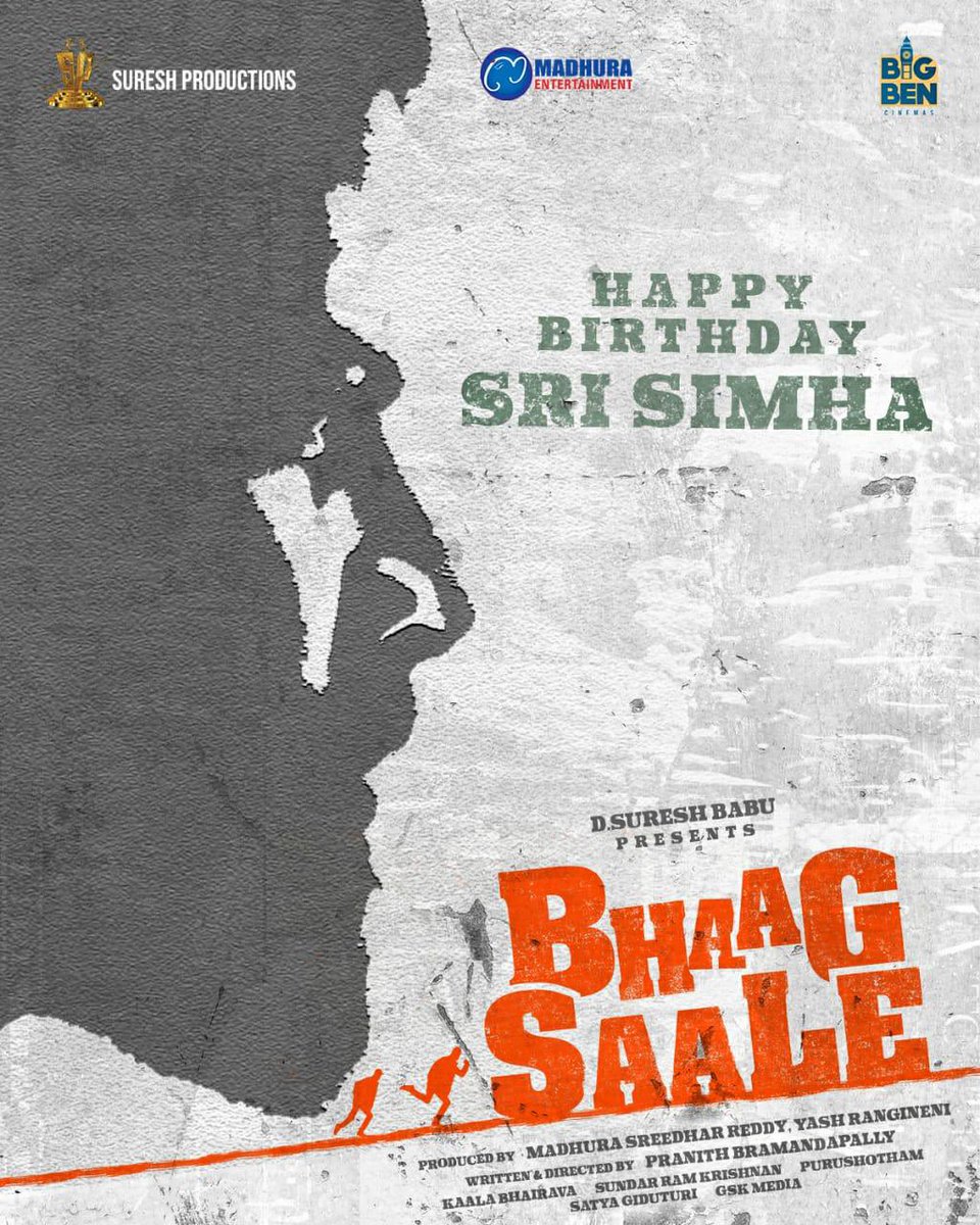 Very happy to announce our next project #BhaagSaale, to be directed by @IamPranithB. @Simhakoduri23 is the lead & it’s a @kaalabhairava7’s musical. And our combo with @SureshProdns & @YashBigBen continues! ❤️💐. #HBDSimhaKoduri