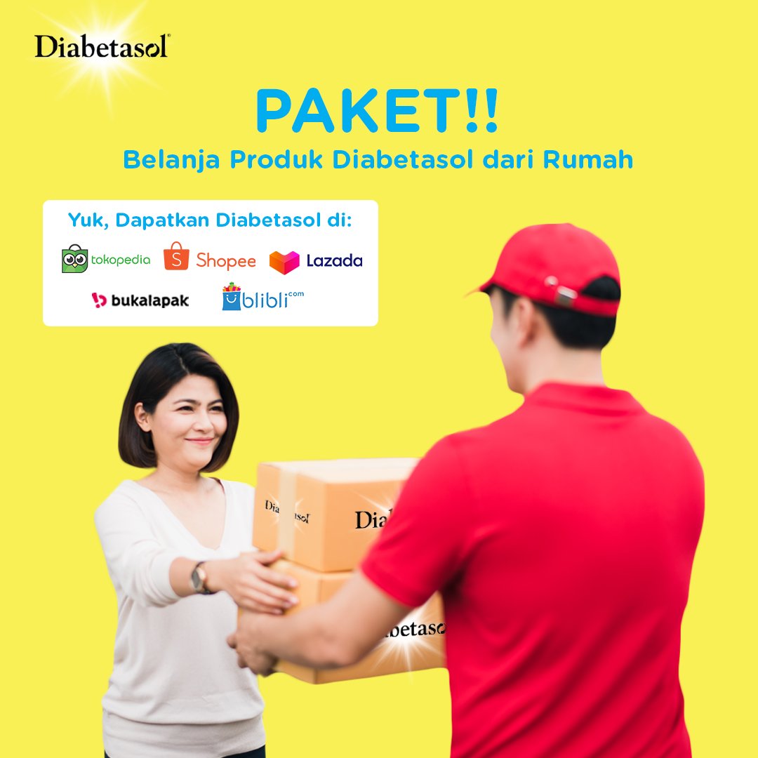 Yuk, belanja produk Diabetasol melalui online di e-commerce favorit Anda dengan klik linktr.ee/diabetasol. Belanja jadi lebih mudah dan tidak perlu keluar rumah, serta banyak promonya juga, lho!

#BersamaDiabetasol #JagaGulamu