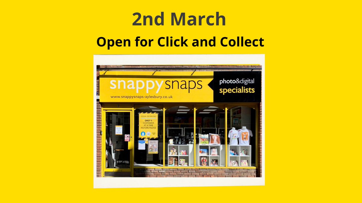 We’re coming back! 🎉🙌🎊 Starting with the return of our click and collect service on Tuesday, 2nd March - giving you plenty of time to order Mother’s Day gifts 🎁 

Keep an eye on our social media for more details 😃 📸 🎞