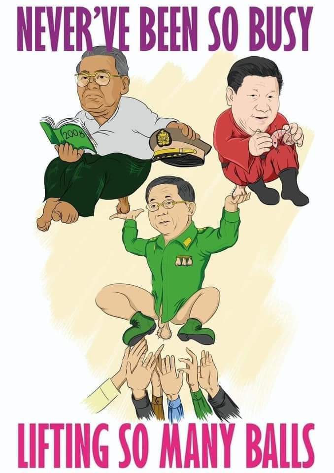 mraxlerose's tweet photo. Never Been So Busy
Lifting So Many Balls

#SpringRevolutionInMyanmar
#FuckTheCoup
#WeSupportCRPH
#CivilDisobedienceMovement 
#rejectMilitaryCoupinMyanmar 
#WhatsHappeningInMyanmar
#RespectOurVotes
#HearTheVoiceOfMyanmar
#JusticeForMyanmar https://t.co/UjLkS3jQY5