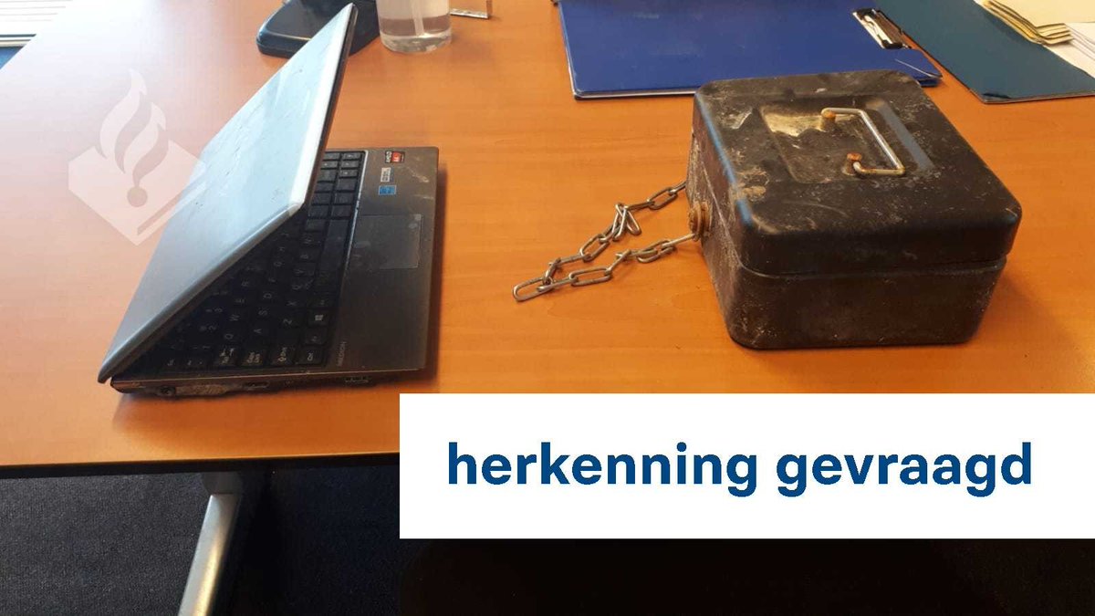 Zondagmiddag 21 februari is deze laptop (merk Medion akcya) met geldkistje aangetroffen in een sloot in Dronten aan het Noordenveld.
Herkent u deze goederen? Neemt u dan contact met ons op via 0900-8844/ 0800-7000 MMA of stuur een privé bericht. Zaaknummer 2021056173