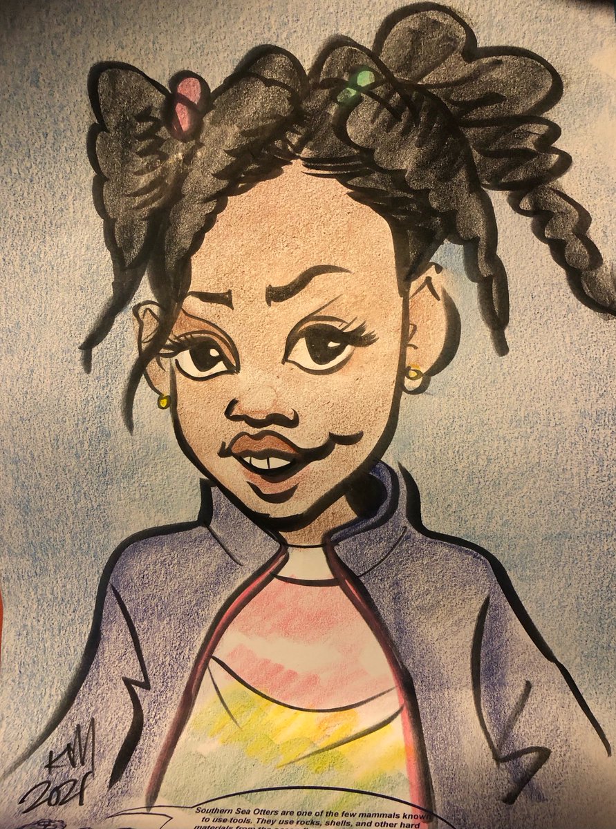 My baby’s caricature from the georgia aquarium yesterday on her 3rd birthday #sunday 💚✨ i love it so much🥰 thank you Mr. Keith M - great job #BlackArtists #atlanta #ToddlerPortrait #Cartoon #imaniJadesola #Nigerian #USA #SouthCarolina #Florida #NewJersey #Georgia #NewYork 🎨♥️