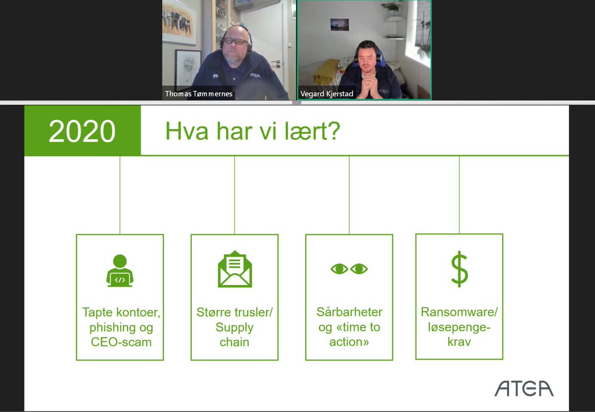 På webinar med #KiNS tar <a href="/VegardKjer/">Vegard</a> og <a href="/TTmmernes/">Thomas Tømmernes</a> et teknisk dypdykk i det siste årets digitale angrep mot kommunesektoren, samt at de kommer med forslag til tiltak i prioritert rekkefølge.

Gikk du glipp av webinaret? Kontakt KiNS for opptak.