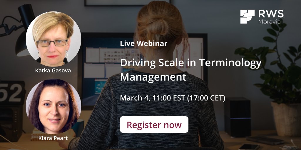 Check out our webinar on building a #terminology management solution entitled Driving Scale in Terminology Management on March 4. We'll present tips and tactics on getting started. hubs.ly/H0H3w6D0