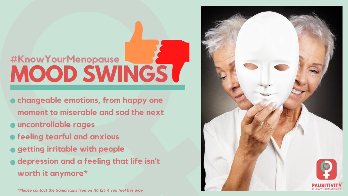 Pausitivity2's tweet photo. Mood swings can be upsetting for you and the people around you
Get help and advice with a free #KnowYourMenoapuse support pack
Only from https://t.co/sKiJ5S79io https://t.co/nJMpHAi2gF