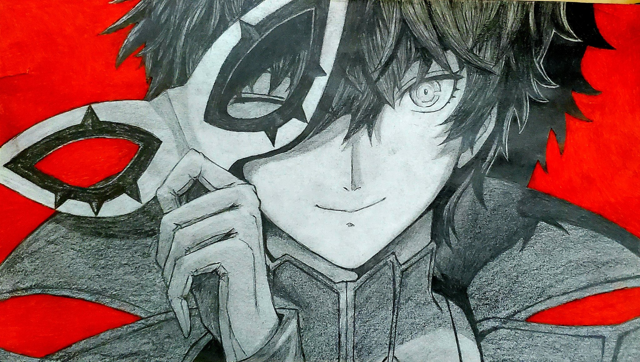 染太郎 ペルソナ5のジョーカーのイラスト模写させて頂きました 厨二病患者にはたまらない イラスト イラスト好きと繋がりたい T Co Ljomcwyyfp Twitter