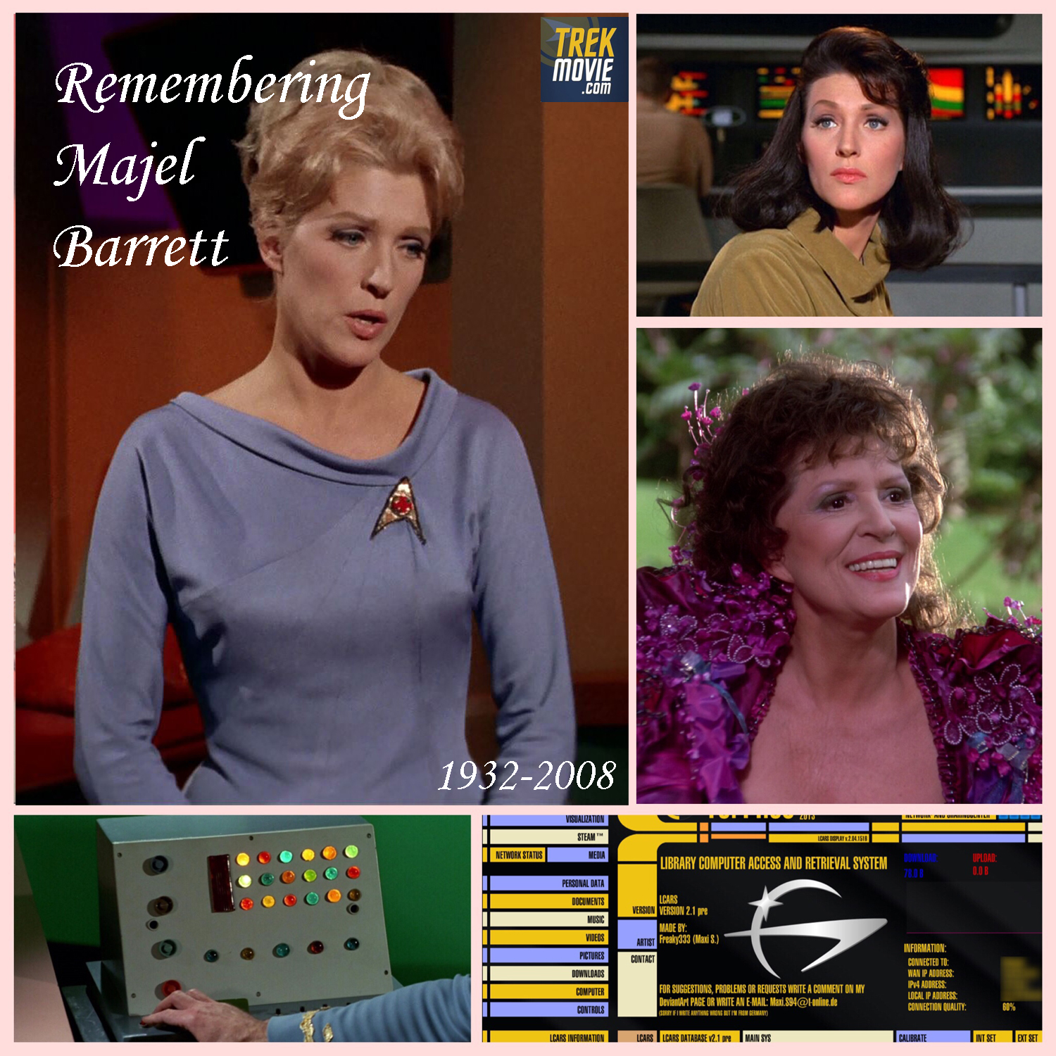 vlinder account Met name TrekMovie.com on Twitter: "On her birthday, we remember Majel  Barrett-Roddenberry, aka "The First Lady of Star Trek." She was Number One  in #StarTrek's first pilot, "The Cage," Christine Chapel on #StarTrekTOS  and #