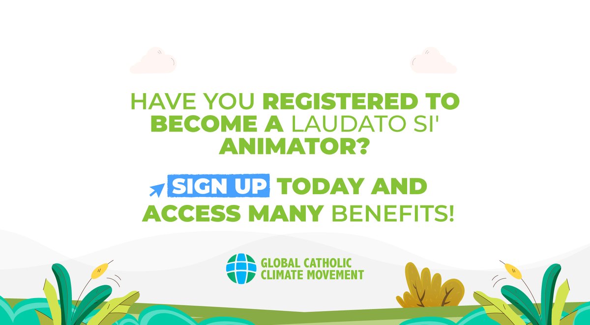 3 benefits of the upcoming #LaudatoSiAnimator training!

💻 You will get free online training.
🏙️ You will learn how to lead your community.
🎓 You will get an international certification.

Join the network of Catholics caring for the planet! REGISTER at bit.ly/LSAEngage