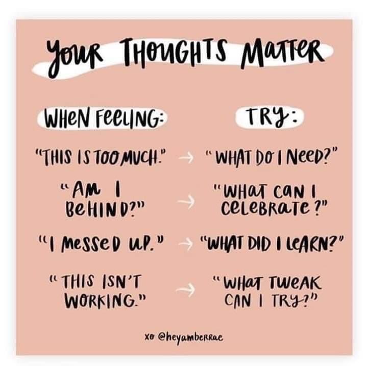 jackorgnucc's tweet photo. Your thoughts are valid and valuable. This picture helps to change our train of thought to be a little more positive and helpful 😊 #TalkAboutItTuesday https://t.co/ba0AZr8Zy9