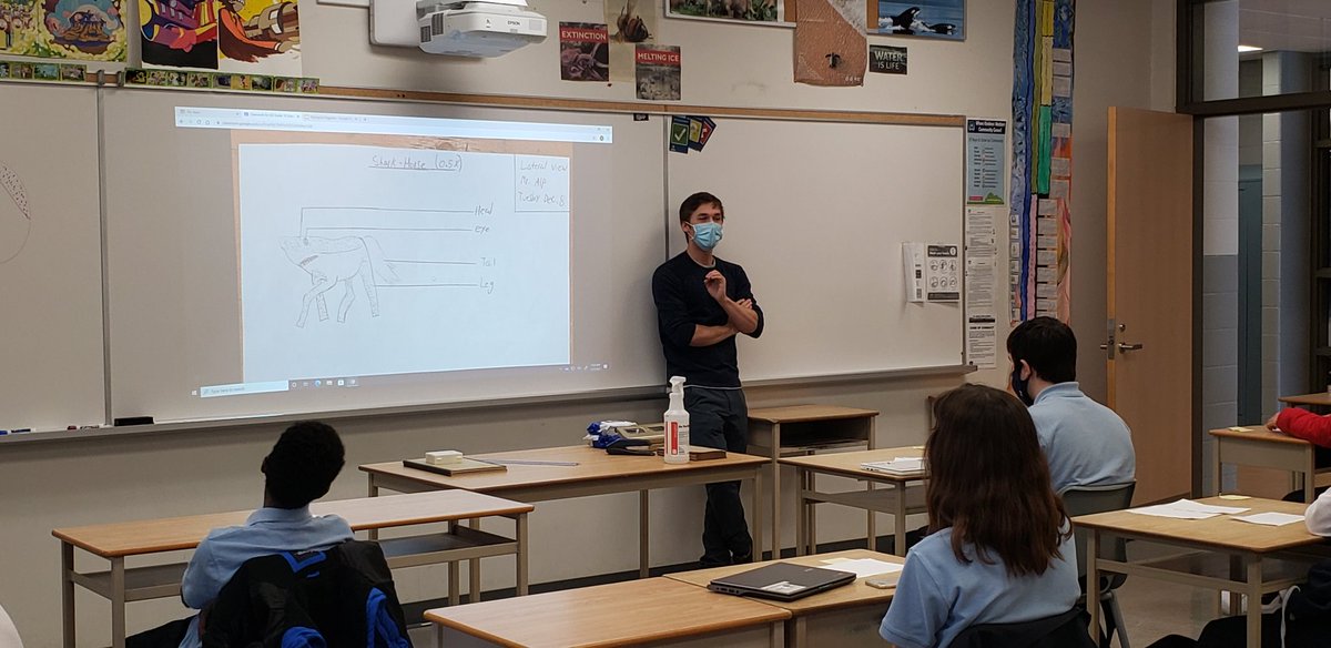 Today's lesson, <a href="/St_Marys_Kitch/">Jerome The Eagle</a> biological diagrams with Mr Alp. It's not about the artistry,  but how accurate the information is. #WCDSBAwesome