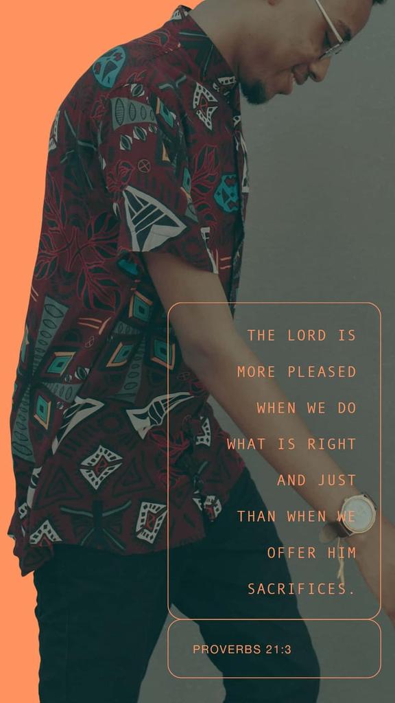 everyday_word's tweet photo. To do righteousness and justice is more acceptable to the Lord than sacrifice.
Proverbs 21:3 ESV
#VerseOfTheDay #bibleourguide https://t.co/fdpU2pmChH