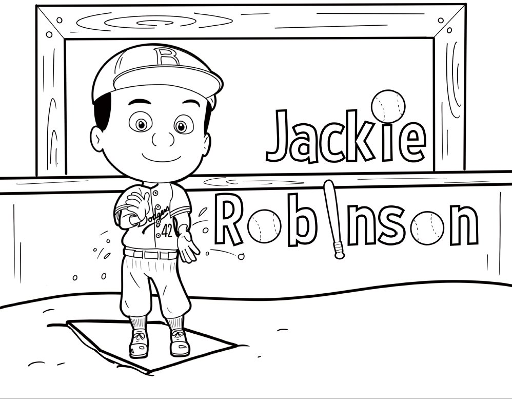 Get this #JackieRobinson coloring page for free at the link in our bio in celebration of #BlackHistoryMonth!