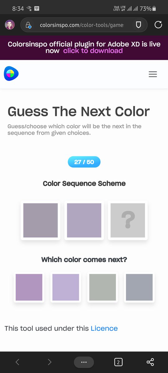 Learn more efficiently about color play the color game colorsinspo.com/color-tools/ga… and participate by uploading your score with screenshot and tag <a href="/designcoursecom/">Gary Simon</a> and <a href="/colorsinspo/">Colorsinspo</a> 

#color #designcourse #art #coolrs #colorsinspo #colortheory #colorgame #game #uidesign #uxdesign