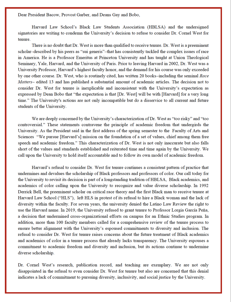 Harvard BLSA tweet media